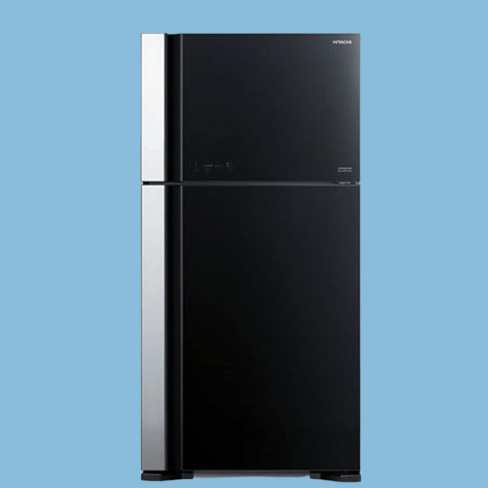 Hitachi 600L Double Door Refrigerator RVG800PUN7GBK - Black - KWT Tech Mart