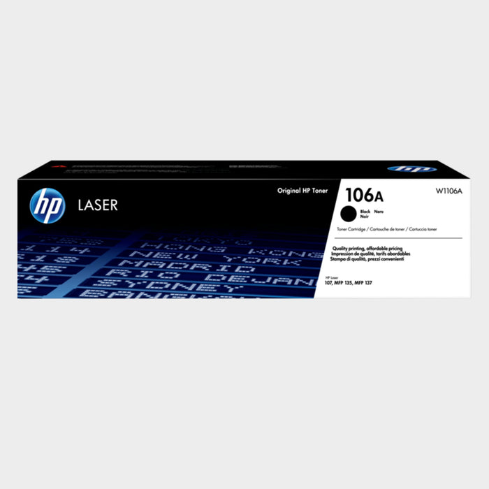 HP 106A Black Original Laser Toner Cartridge (W1106A)  - KWT Tech Mart