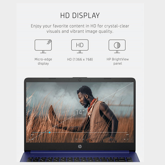 HP 14-Inch Laptop Intel Celeron N4020 4GB RAM 1TB HDD  - KWT Tech Mart