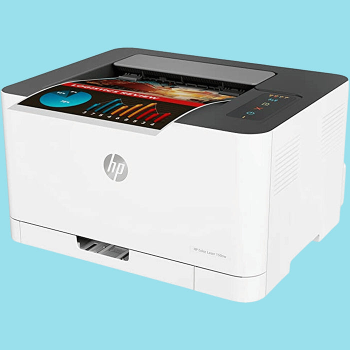 HP 150nw Colour Printer, Monochrome Wireless – White  - KWT Tech Mart