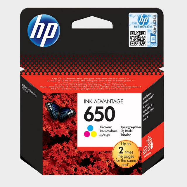 HP 650 Tri-Colour Ink Cartridge - KWT Tech Mart