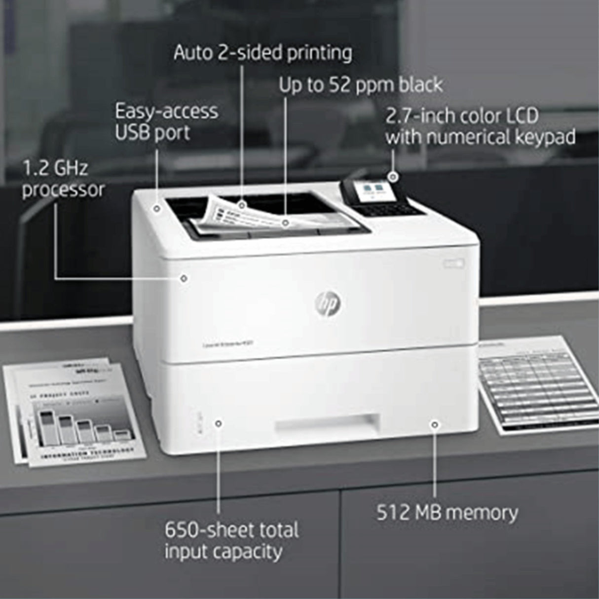 HP LaserJet Enterprise M507dn Monochrome Printer  - KWT Tech Mart