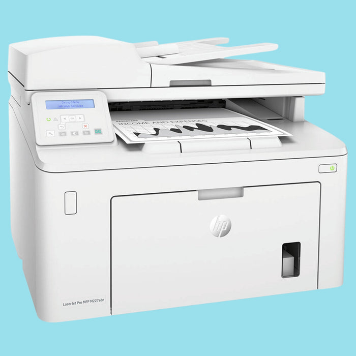 HP LaserJet Pro M227sdn All-In-One Duplex Printer, White  - KWT Tech Mart