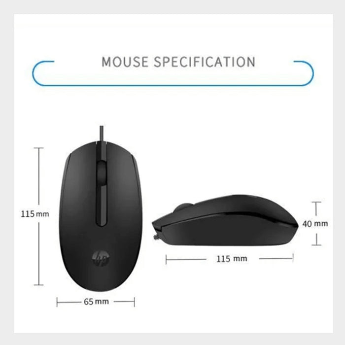 Hp Wired Mouse M10 – Black - KWT Tech Mart