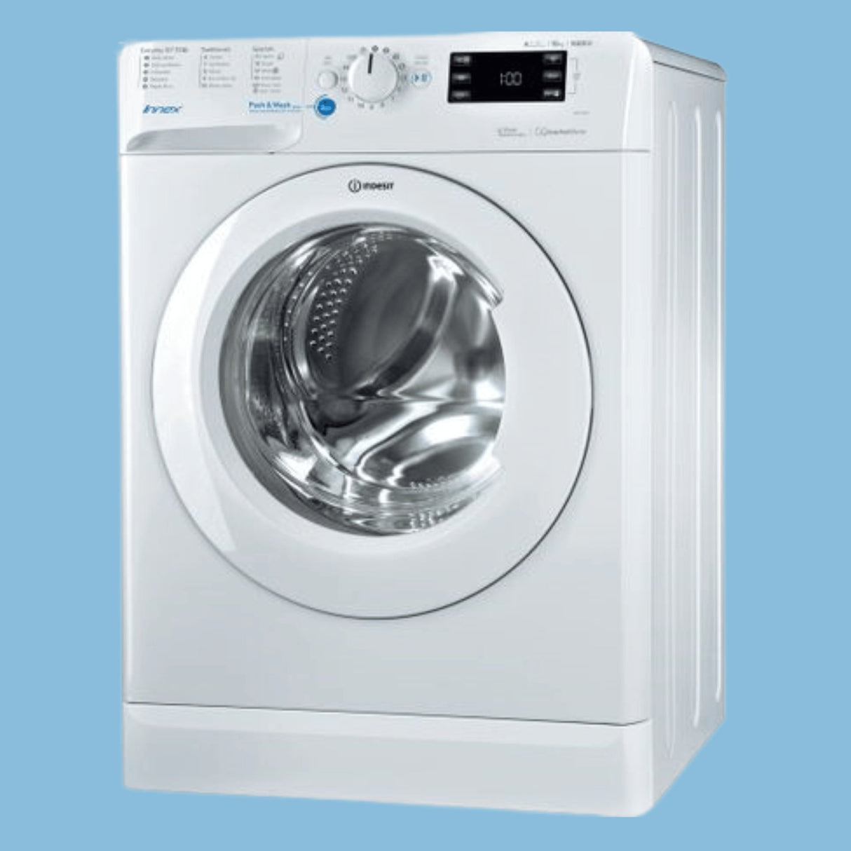 Indesit 10kg Front Loading Washing Machine BWE101484 - White - KWT Tech Mart