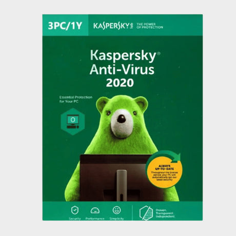 Kaspersky Antivirus 2020 - 3+1PCs, 1 Year - KWT Tech Mart