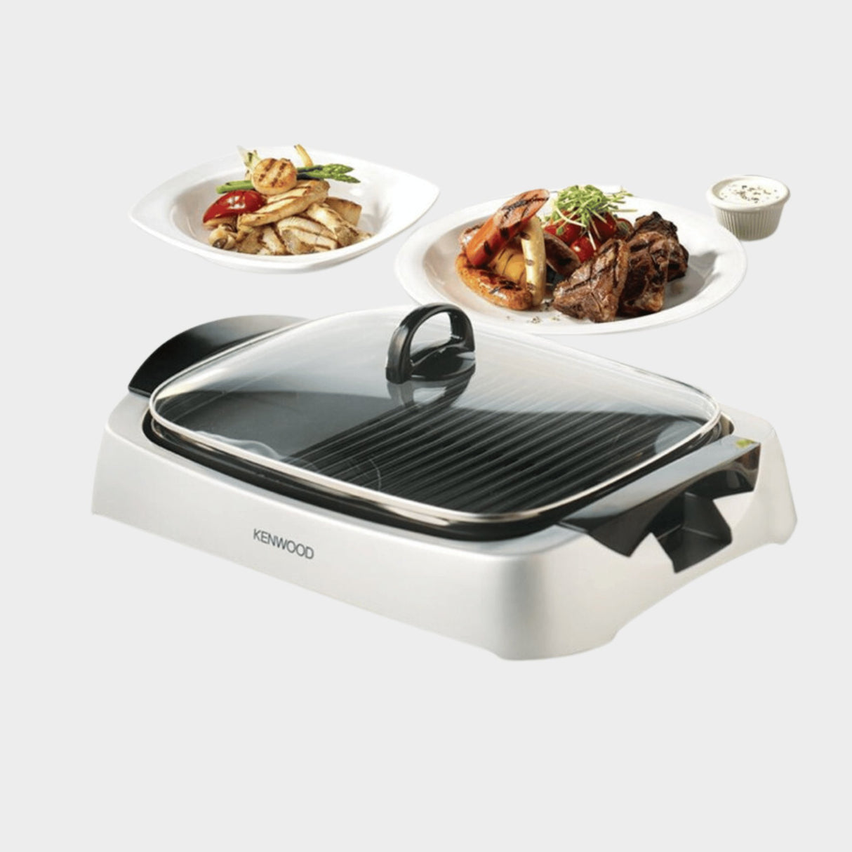 Kenwood HG266 Health Grill with Glass Lid, 2000W - Silver - KWT Tech Mart