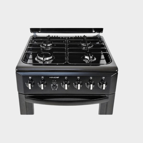 Kings Full Gas Cooker, 50x50cm, 4 Gas Burners, KG 5640 Black - KWT Tech Mart