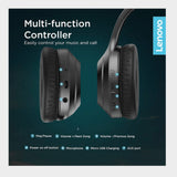 Lenovo HD100 Wireless Over-Ear Headphone - Black - KWT Tech Mart