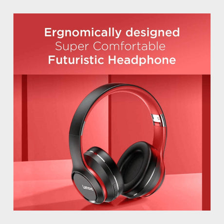 Lenovo HD200 Bluetooth Wireless Headphones, Noise Cancellation - Black - KWT Tech Mart