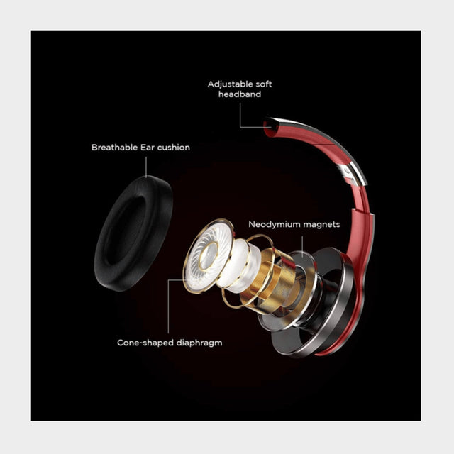 Lenovo HD200 Bluetooth Wireless Headphones, Noise Cancellation - Black - KWT Tech Mart