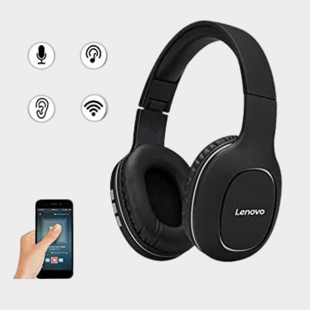 Lenovo HD300 Foldable Wireless Noise Cancellation Headphones - KWT Tech Mart