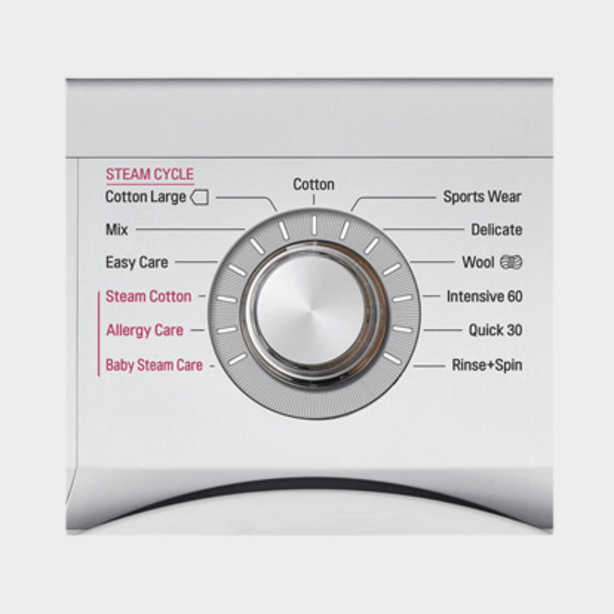 LG 7kg Steam Washing Machine Silver Knob - FH2G7QDY5 - KWT Tech Mart