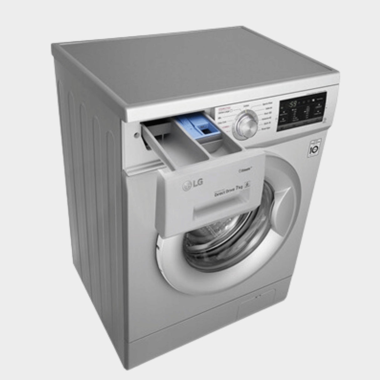 LG 7kg Steam Washing Machine Silver Knob - FH2G7QDY5 - KWT Tech Mart