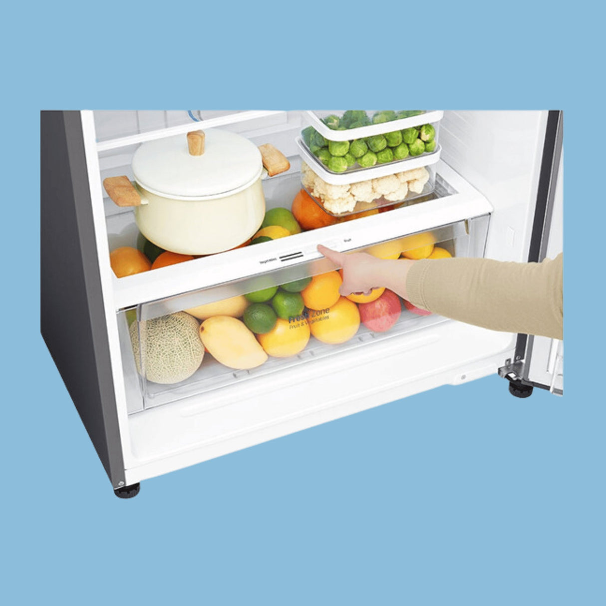 LG 410L Top Freezer Refrigerator GL-F602HLHU, Smart ThinQ™ - KWT Tech Mart