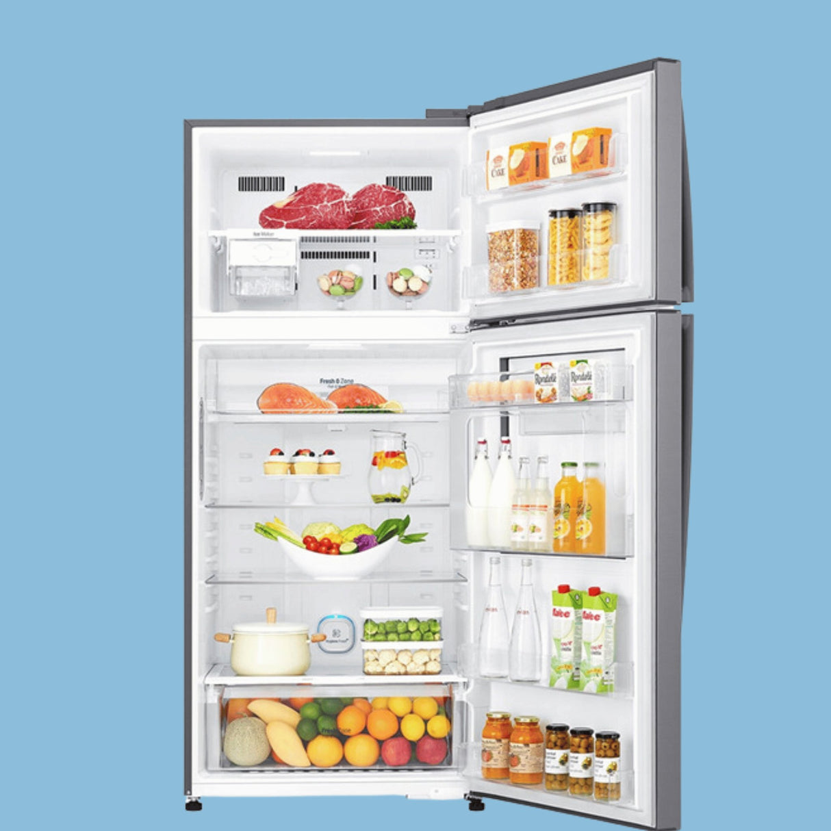 LG Net 512L Top Freezer InstaView Refrigerator GN-A702HLHU - KWT Tech Mart
