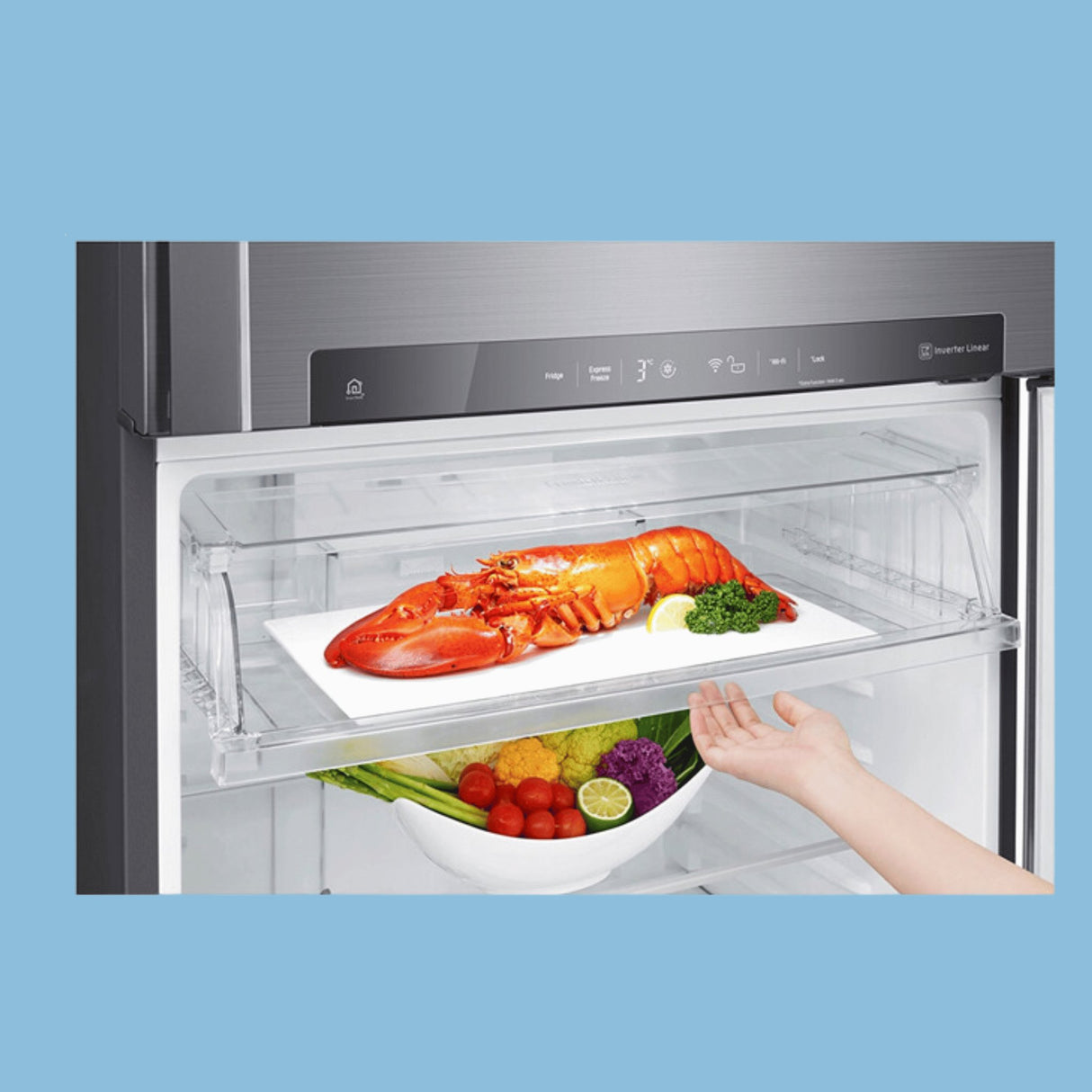 LG Net 512L Top Freezer InstaView Refrigerator GN-A702HLHU - KWT Tech Mart
