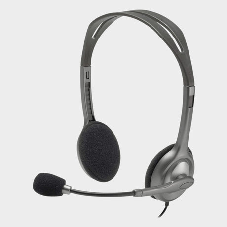 Logitech H110 Stereo Headset – Grey | KWT Tech Mart