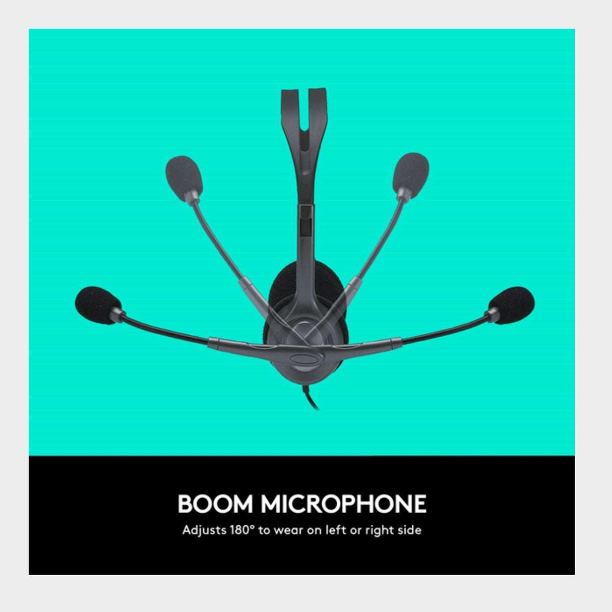 Logitech H111 Wired On Ear Headphones with Mic Black - KWT Tech Mart