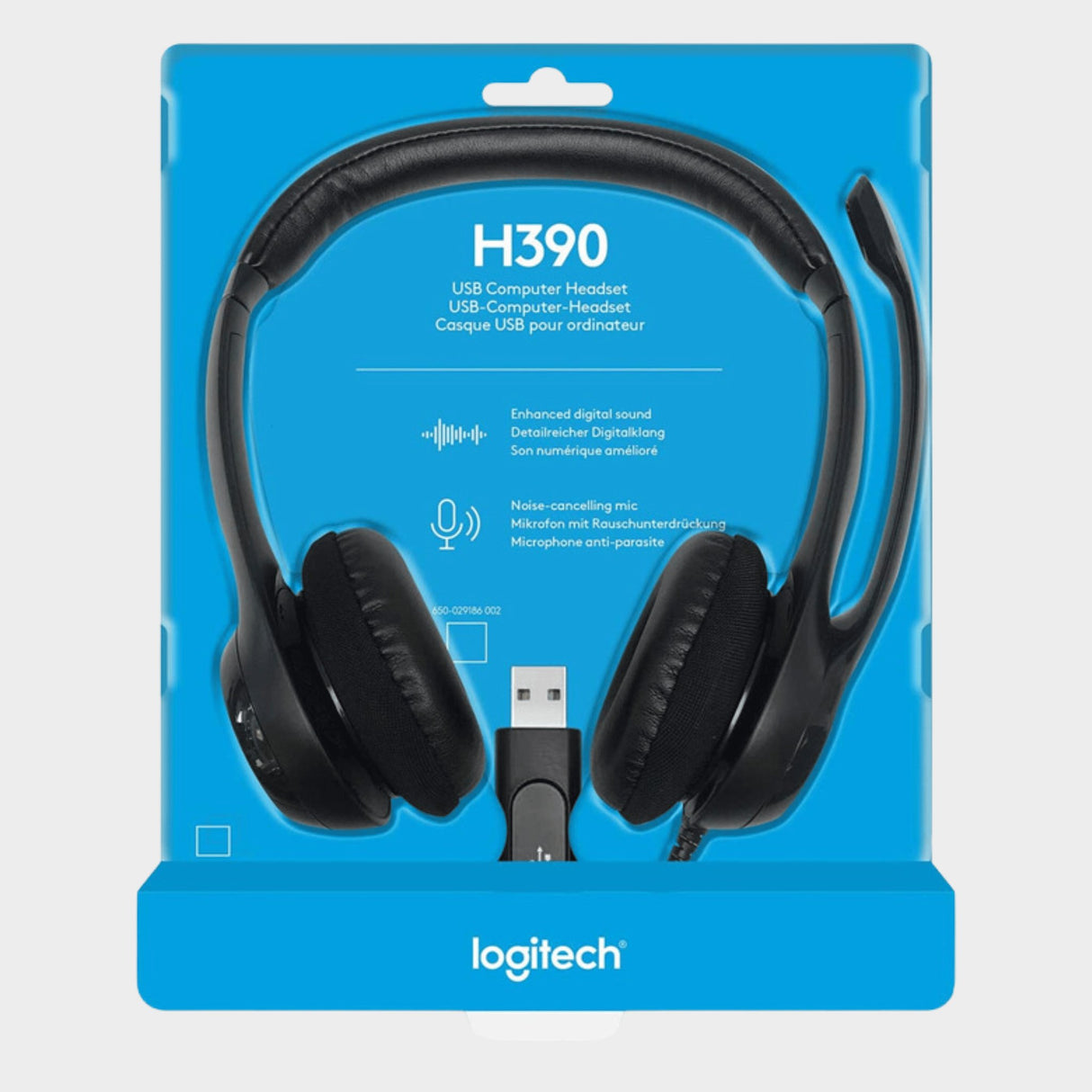 Logitech H390 Wired Headset, Stereo with Noise-Cancelling Mic - KWT Tech Mart