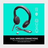 Logitech H800 Bluetooth Wireless Headset with Mic - Black - KWT Tech Mart