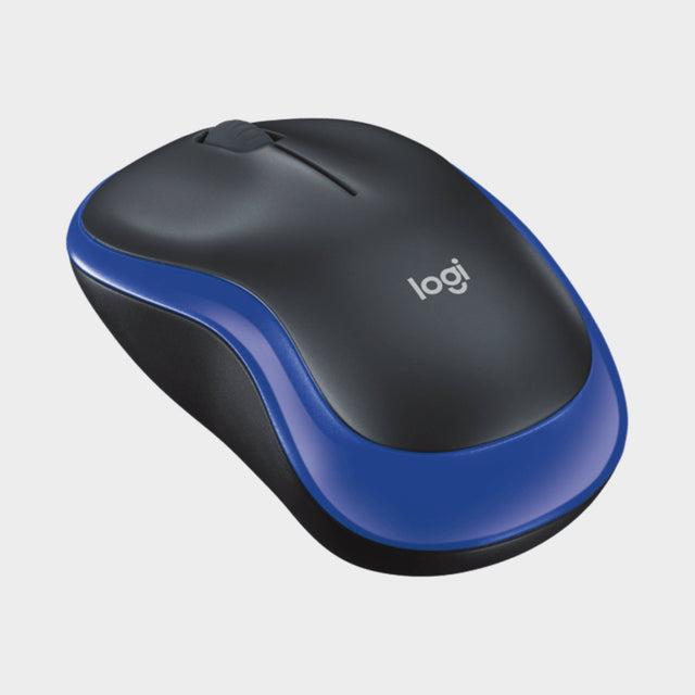 Logitech M186 Wireless Mouse with USB Receiver – Blue  - KWT Tech Mart