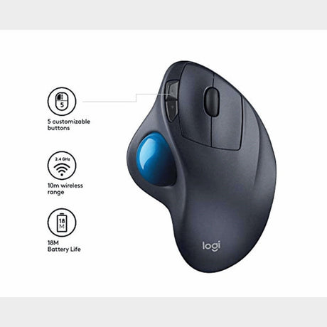 Logitech M570 Wireless Trackball Mouse - KWT Tech Mart