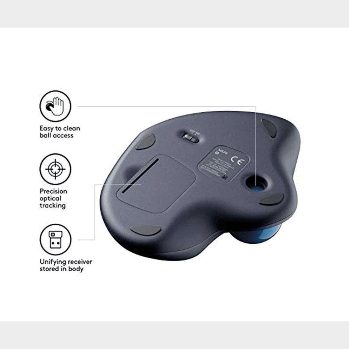 Logitech M570 Wireless Trackball Mouse - KWT Tech Mart