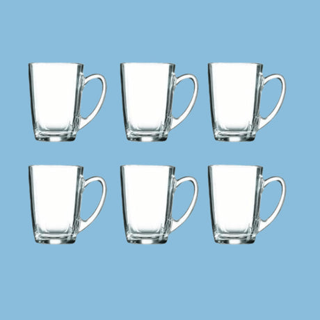 Luminarc 6 Pieces Glass Coffee Tea Cups/Mugs - Colorless - KWT Tech Mart