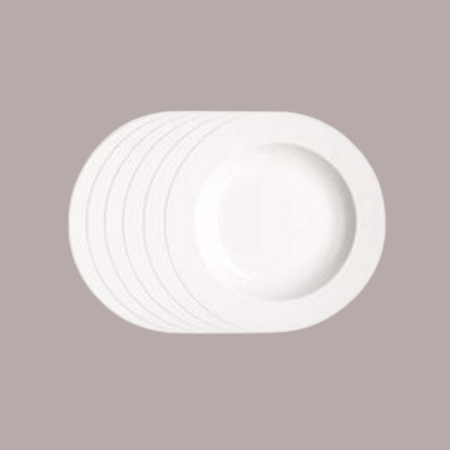 Luminarc 6 Pieces Round Plain Bowl Soup Plates - White - KWT Tech Mart