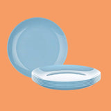 Luminarc 6 Pieces Round Plain Design Dinner Plates - Blue - KWT Tech Mart