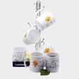 Luminarc 6 Pieces Of Sunflower Tea Coffee Mug Cups - White - KWT Tech Mart