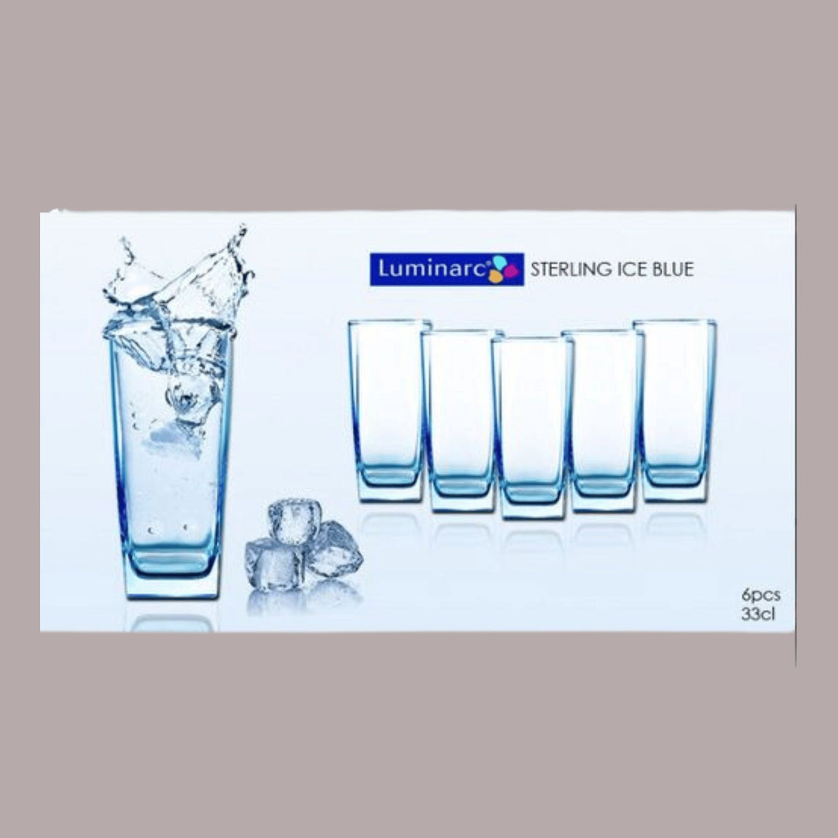 Luminarc 6 Pieces Of Water And Juice Glasses - Blue - KWT Tech Mart