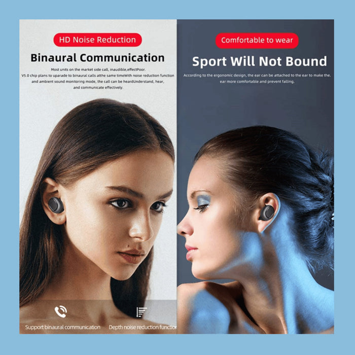 M1 TWS Wireless Earphones, Touch-Control, Android/iOS/PC - KWT Tech Mart