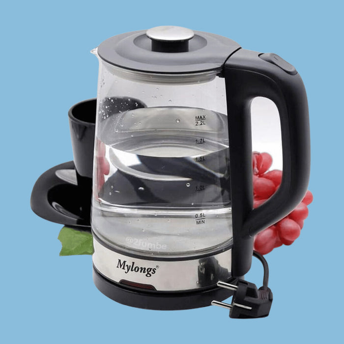 Mylong 2.2L Glass Electric Kettle for boiling milk and water