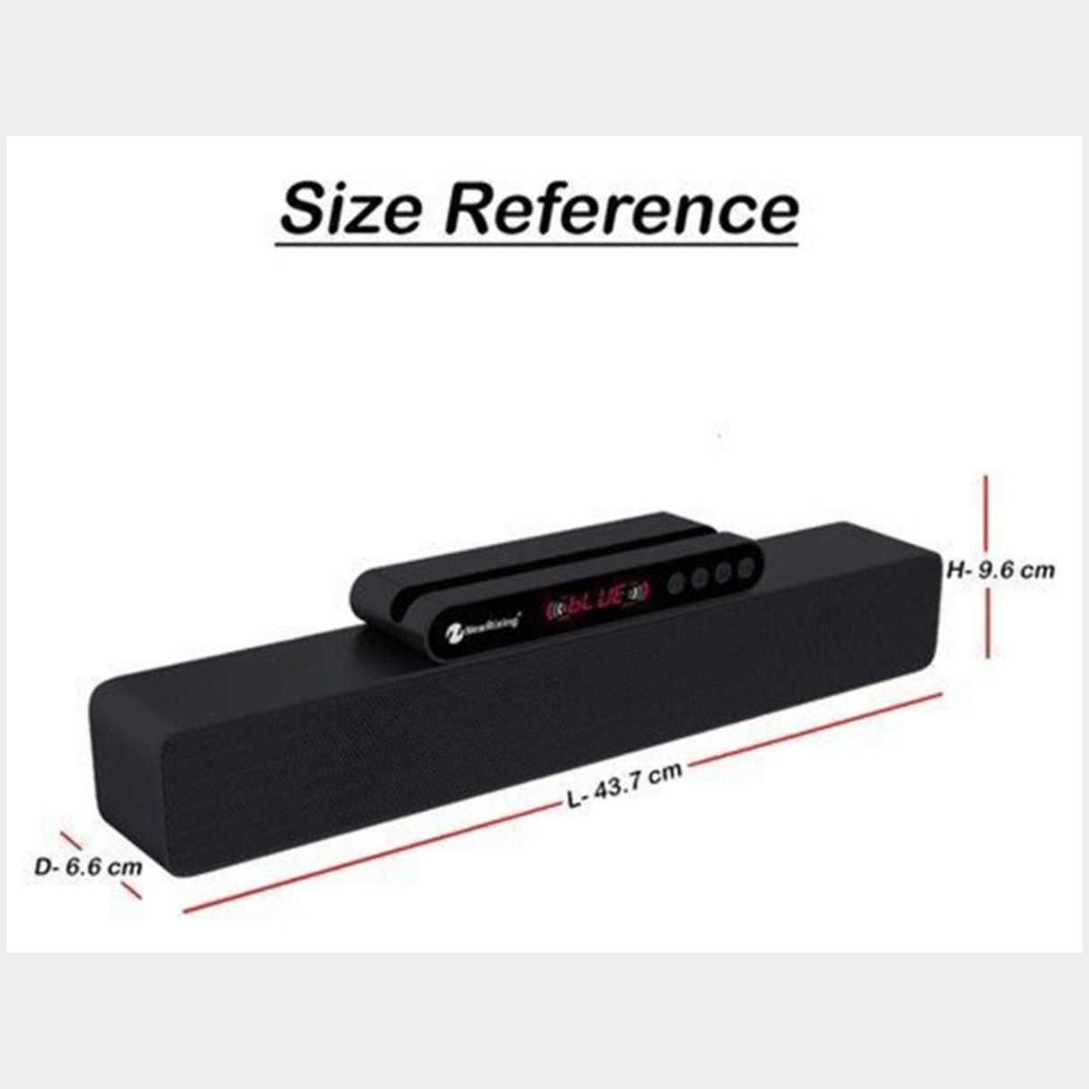 New Rixing Bluetooth 5.0 TWS Soundbar X - Bass Speaker - Black GREY - KWT Tech Mart