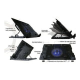 Notebook Laptop Cooling Pad with Stand – Black, Blue Light  - KWT Tech Mart