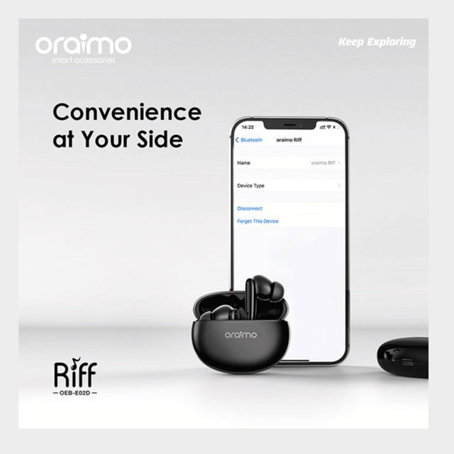 Oraimo Riff Comfort True Wireless Earbuds – Black - KWT Tech Mart