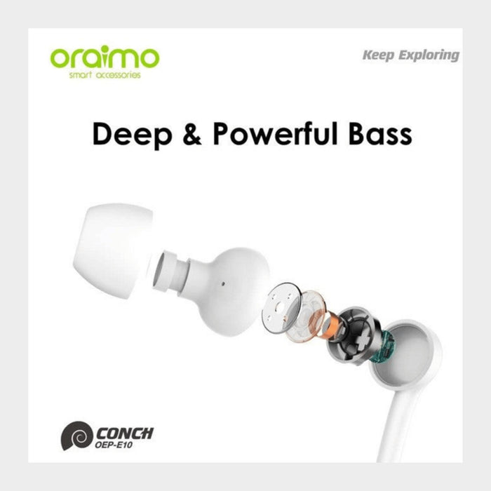 Oriamo Conch 2 Wired Earphones in-Ear with Mic - KWT Tech Mart