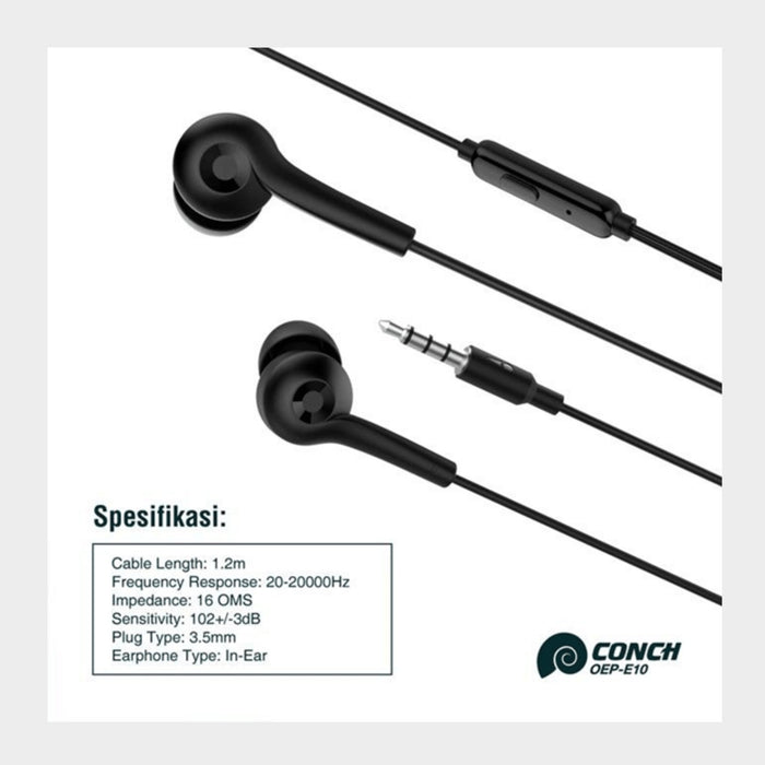 Oriamo Conch 2 Wired Earphones in-Ear with Mic - KWT Tech Mart