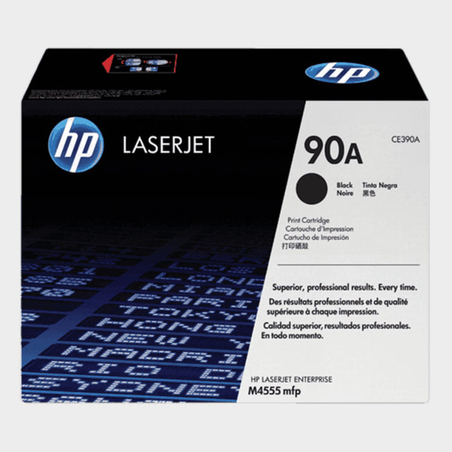 HP 90A Black Original LaserJet Toner Cartridge | CE390A  - KWT Tech Mart