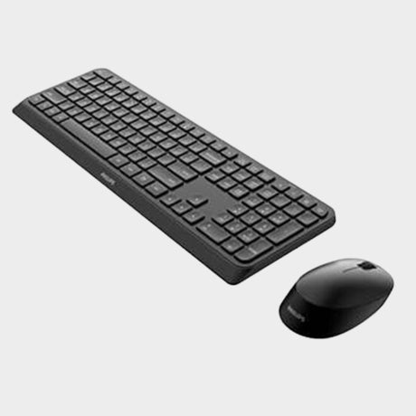 Philips Set Of Wireless Keyboard and Mouse – Black  - KWT Tech Mart