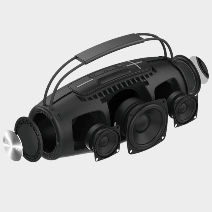 Powerology Phantom Boombox Portable Bluetooth Speaker- Black - KWT Tech Mart