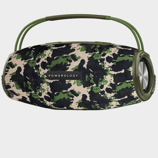 Powerology Phantom Boombox Portable Speaker-Camouflage Green - KWT Tech Mart