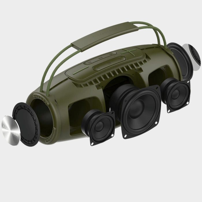 Powerology Phantom Boombox Portable Speaker-Camouflage Green - KWT Tech Mart