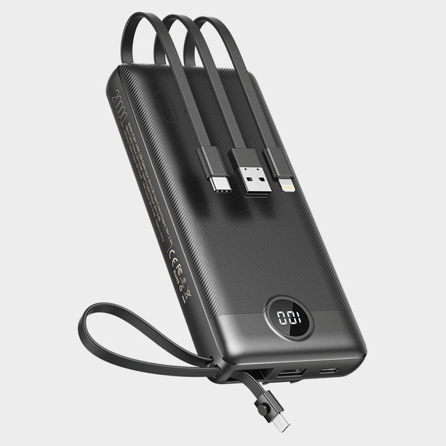 Premium 20,000mAh Digital Display Power Bank – Black/White - KWT Tech Mart