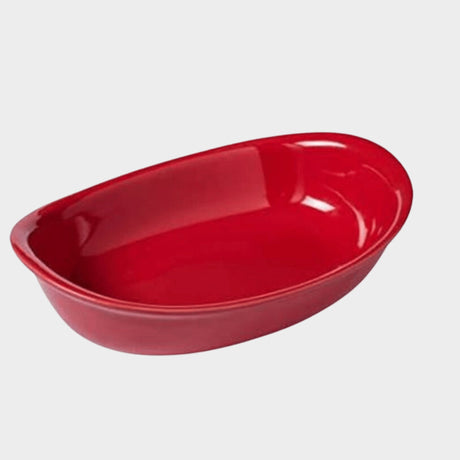 Pyrex Oval Ceramic Oven Serving Baking Dish 31x21cm - Red - KWT Tech Mart