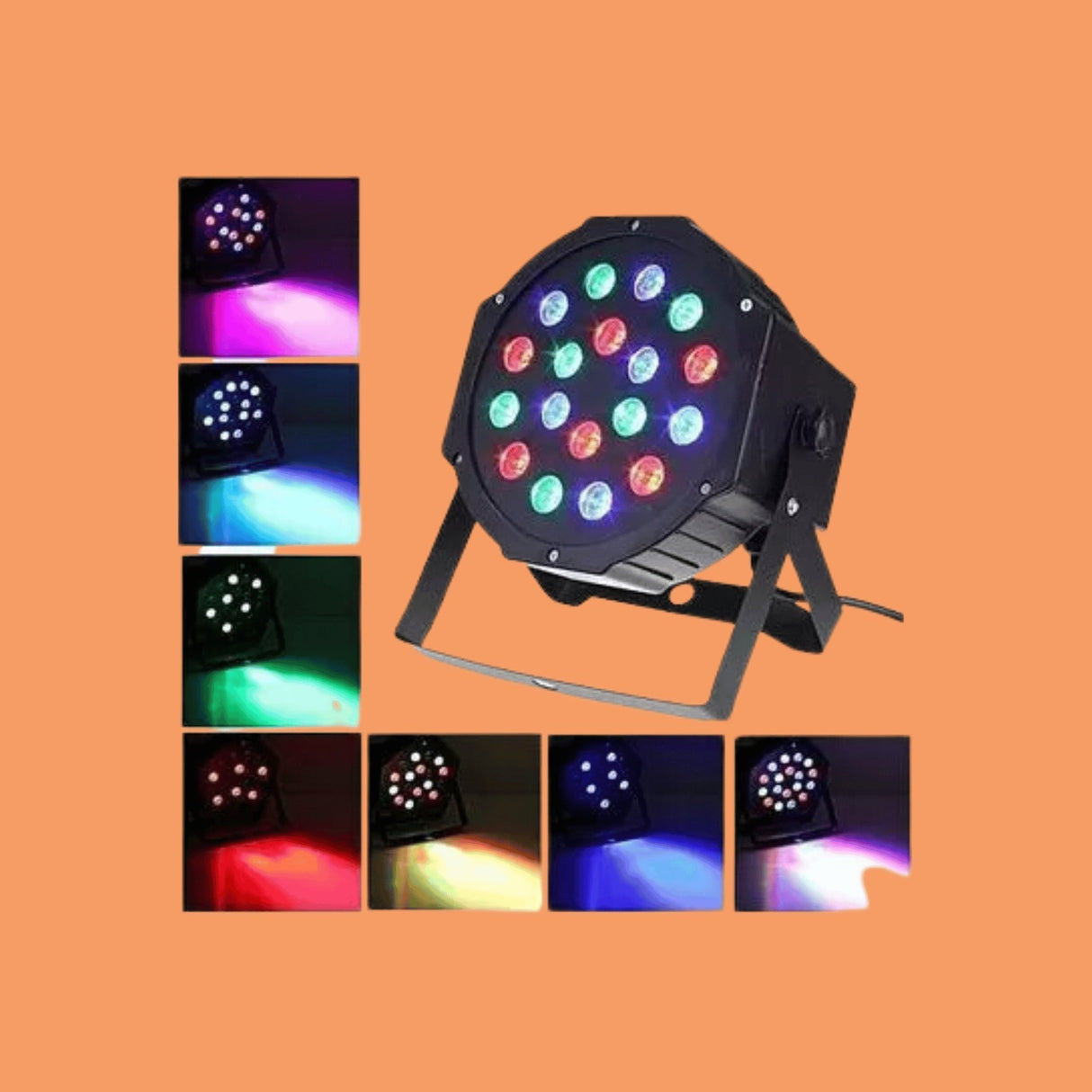 RGB LED Stage Light Par DMX-512 Laser Projector Party DJ Light - Black - KWT Tech Mart