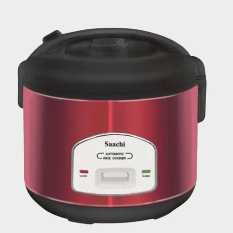 Saachi 2.8L Electric Rice Cooker with Steamer Saucepan - Red - KWT Tech Mart