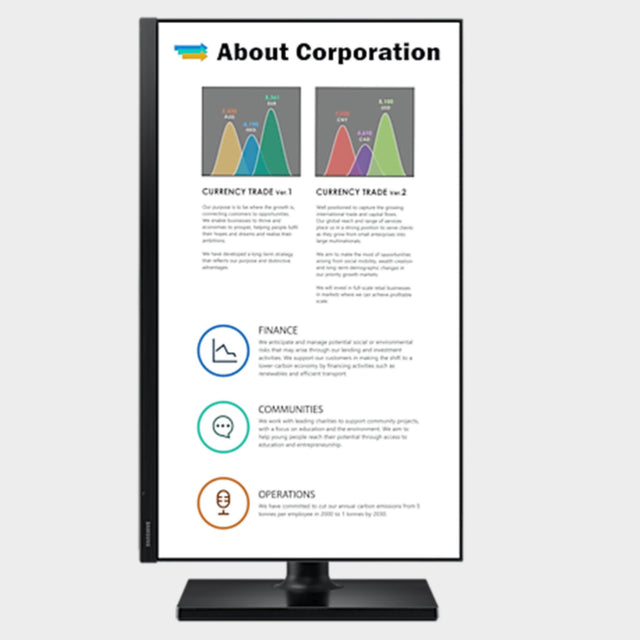 Samsung 24" FHD LED Professional Monitor LF24T450  - KWT Tech Mart